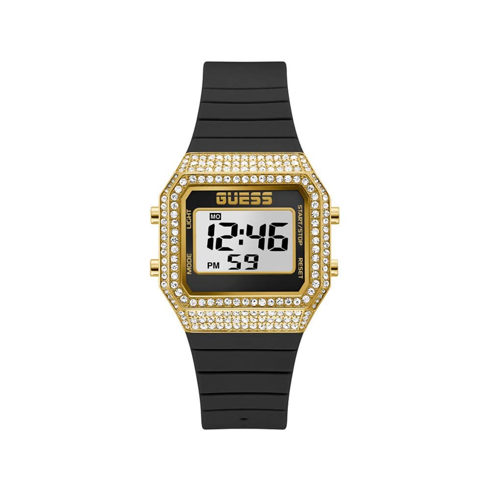 GUESS Watches Ladies Zoom Reloj para Mujer Digital de Cuarzo con Brazalete de Acero Inoxidable bañado en Oro GW0430L2