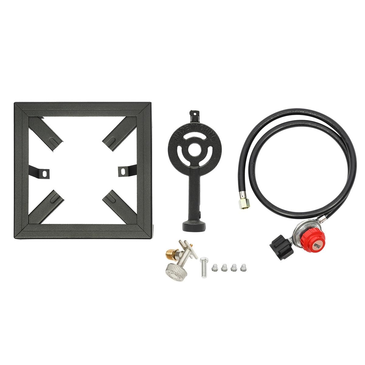 Estufa de gas portátil de 8 kW para exteriores, con manguera reguladora ajustable de 0 a 20 psi, para patio, camping, barbacoa (EURO)