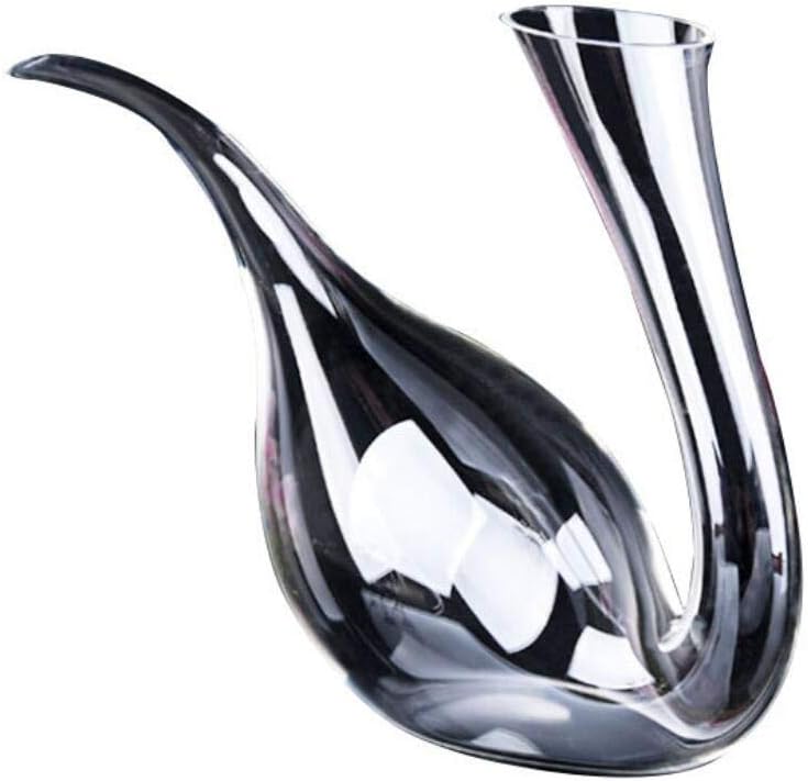 Red Wine Decanter - Hand Blown 100% Crystal Glass Wine Decanter, Creative Swan Duck Shaped Decanter Red Wine Carafe 1500ML