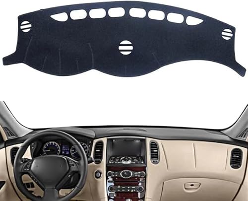 DdaiXQ Car Dashboard Mat For Infiniti QX50 EX35 EX37 EX30d J50 2007~2017, Anti Slip Anti Glare Dustproof Dashboard Cover Pad Protector Dash Cover Sunshade Dashmat
