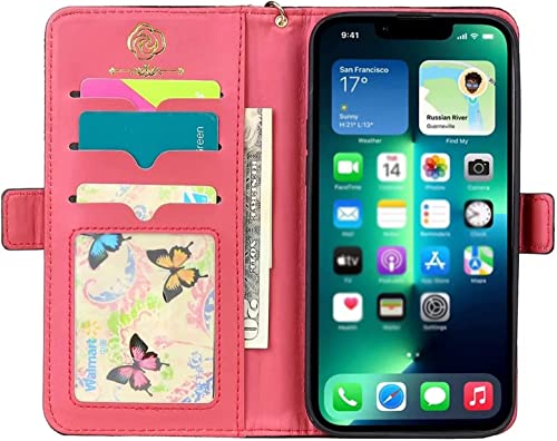 Étui rabat iPhone 13 Pro cuir véritable clapet aimanté Svart - 3