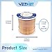 99.9% Solid Bare Copper Wire(16 Gauge(1.3MM, 16 OZ, 130Ft), Dead Soft Strong and Flexible, Copper Wire for Crafts/Jewelry Making/Electroculture Gardening