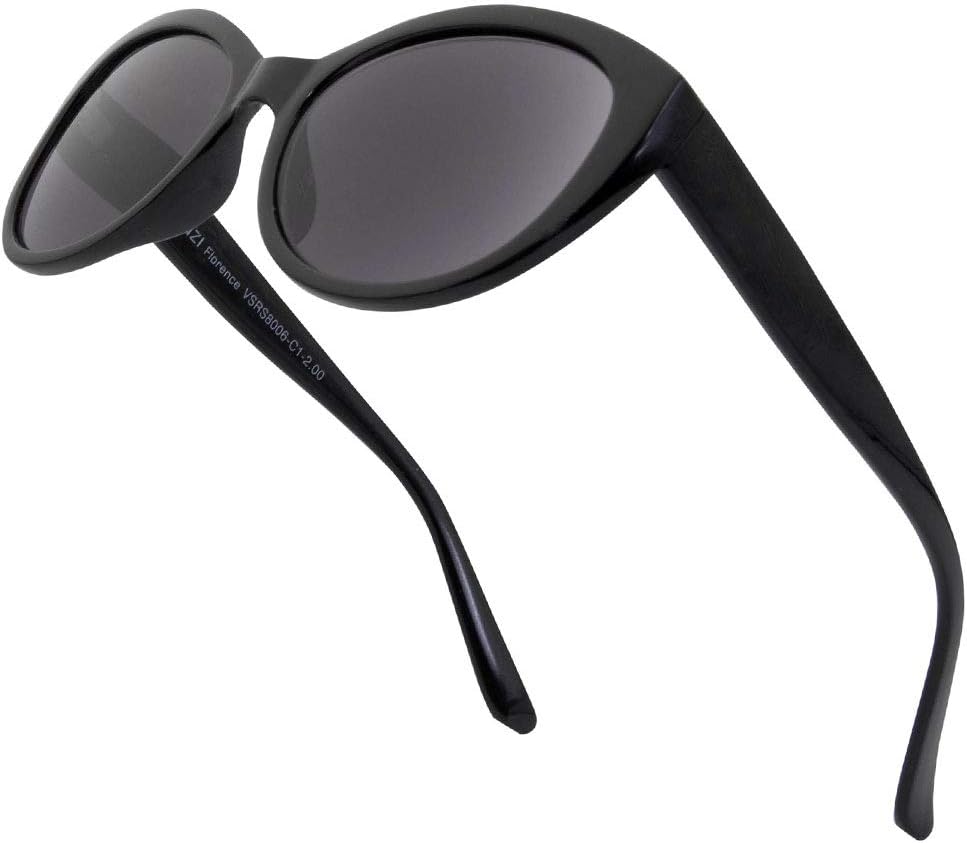 VITENZI Full Reader Sunglasses for Women Tinted Reading Sun Glasses with Built In Full Readers, Florence