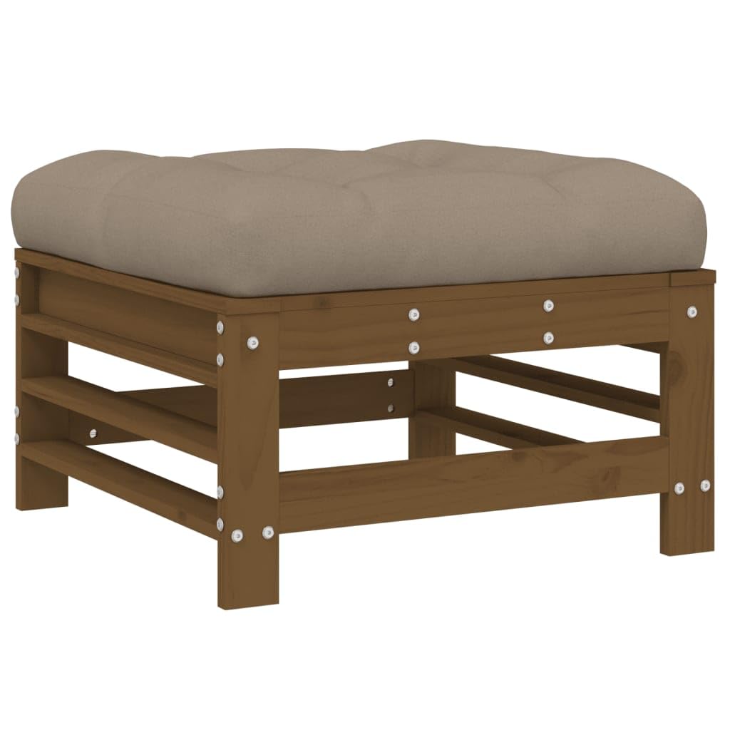 ZEYUAN Sgabello da Giardino con Cuscino Legno Massello di Pino,Sgabelli da Esterno,Mobili e Sedie da Giardino,Sedie da Giardino-825670