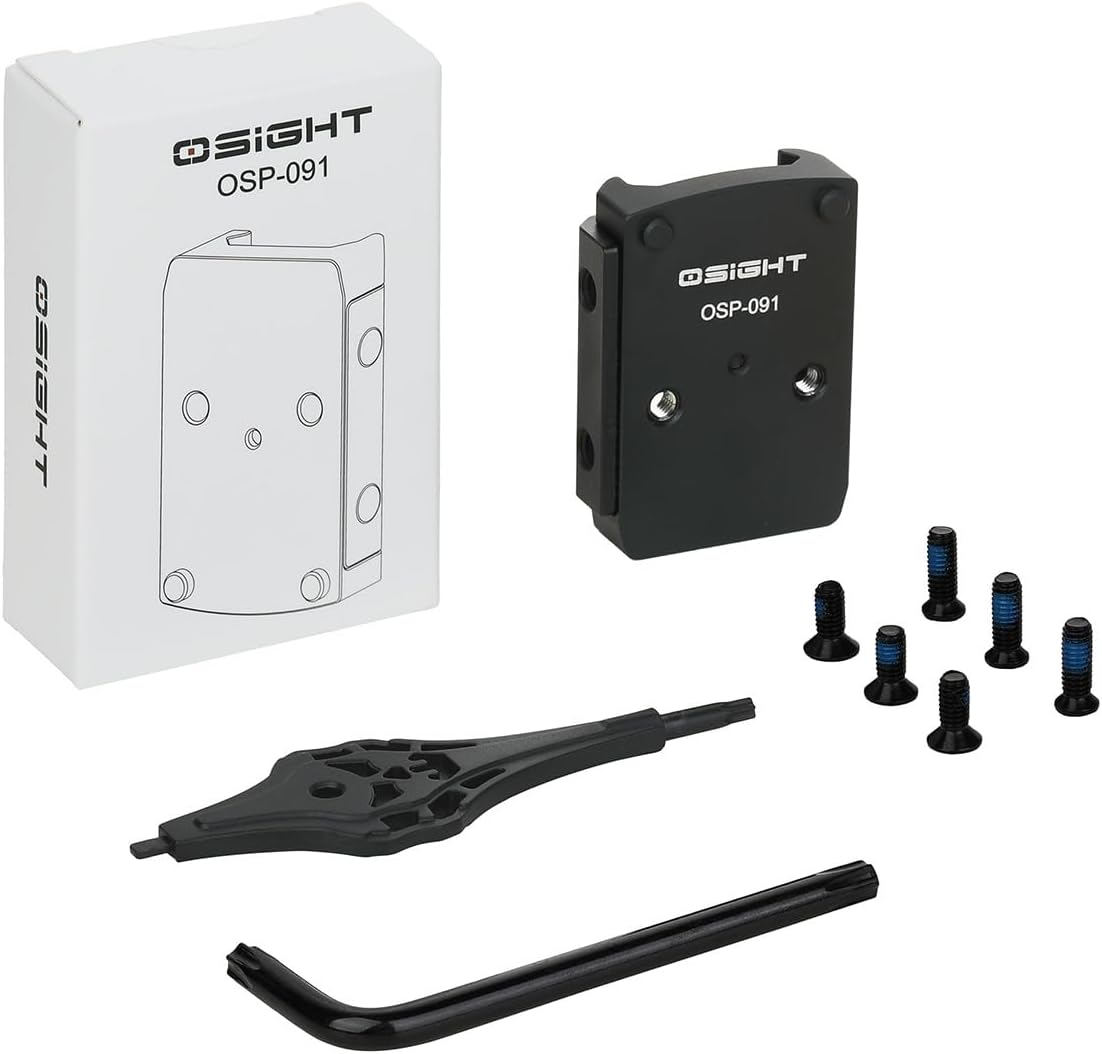 OSIGHT OSP-091 Low Profile Picatinny Mount for Osight X, RMR/407C/507C Footprint Red Dot, 0.476'' Saddle Height Adapter Plate - Image 6