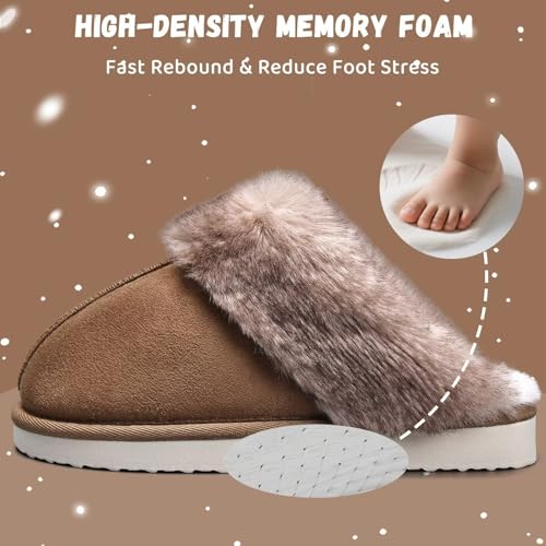 Image of IceUnicorn Kids Slippers Girls Boys Fuzzy House Shoes Bedroom Slides | Warm Memory Foam Slippers Indoor Outdoor