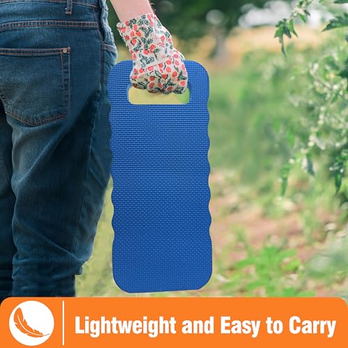 Gardzen 6-Pack Garden Kneeling Cushions - For Gardening, Baby Bath, Yoga, Pilates, Exercise, 16"x8"x1", Blue - Thumbnail 4