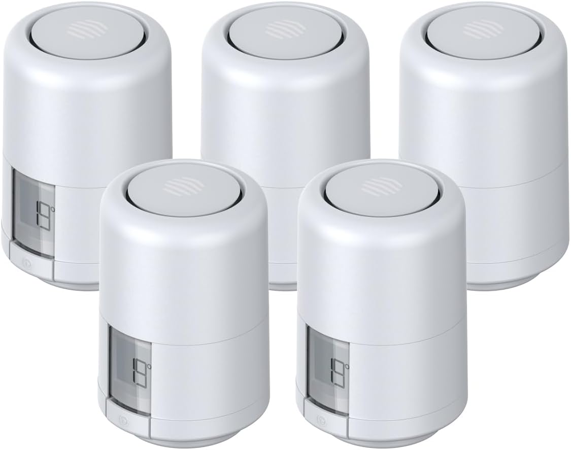 Hive Thermostatic Radiator Valve 5 Pack, White, 15mm Heads Only