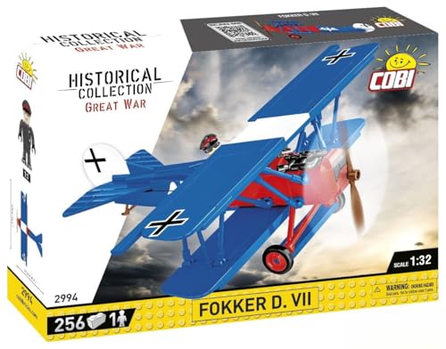 Fokker D VII avion COBI 255 pièces idée cadeau originale pour passionné d'aviation