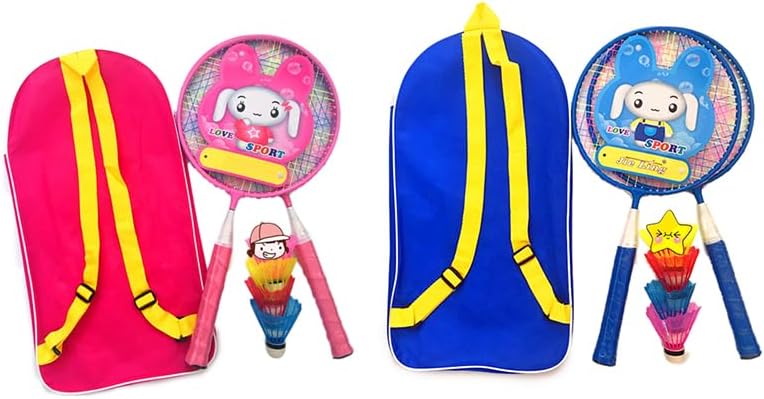 Kids Badminton Racket Set - Exercise Coordination and Fun for 3 to 12-Year-Olds - High Elastic Nylon Thread - Complete Badminton Set