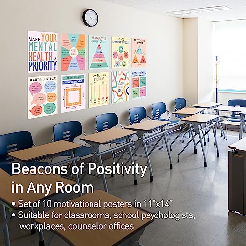 S&O Mental Health Posters for Office & School-Therapy Office Decor - Counseling and Awareness Wall Art Decorations-Growth Mindset Inspirational Quotes-Classroom Academy Counselor Supplies-10PC - Cosy Home Interiors S&O Mental Health Posters for Office & School-Therapy Office Decor - Counseling and Awareness Wall Art Decorations-Growth Mindset Inspirational Quotes-Classroom Academy Counselor Supplies-10PC - Image 3
