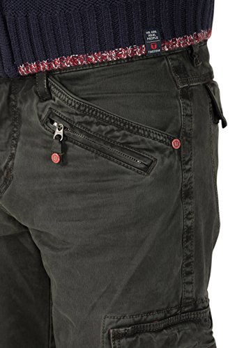 Timezone Herren Regular Ben Cargo Hose, Grün (Tank Green 4046), 33W / 32L EU