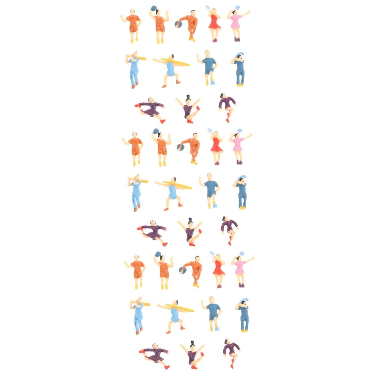 Figurines humaines miniatures x36 pour paysage et maquette de table