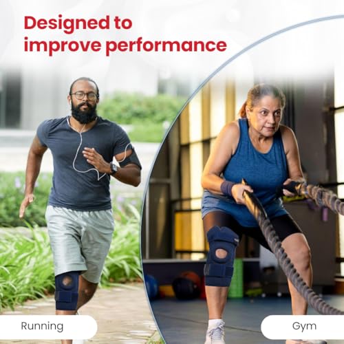Image of AGEasy (Max Group Premia Hinged Knee Sleeve | Knee Brace For Sports, Pain Relief, Compression Support, Exercise, Running, Cycling | Soft & Lightweight (Large)