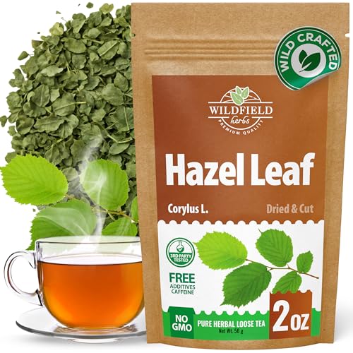 Image of 2 oz. Hazel Leaf Herbal Tea (Folium Coryli avellanae) - 56g Dried Hazel Leaf Tea Hojas de Avellano