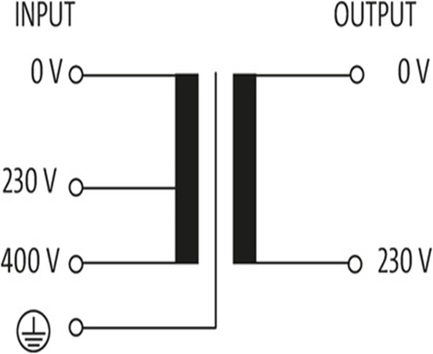 Control and Isolation Transformer 86311 P: 1000VA in: 230/400VAC Out: 230VAC