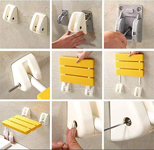 Taburete de baño de pared plegable para duchas seguras en el hogar familiar 6