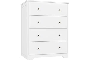 Elegant White Chester Drawers: Modern and Spacious Storage Solution