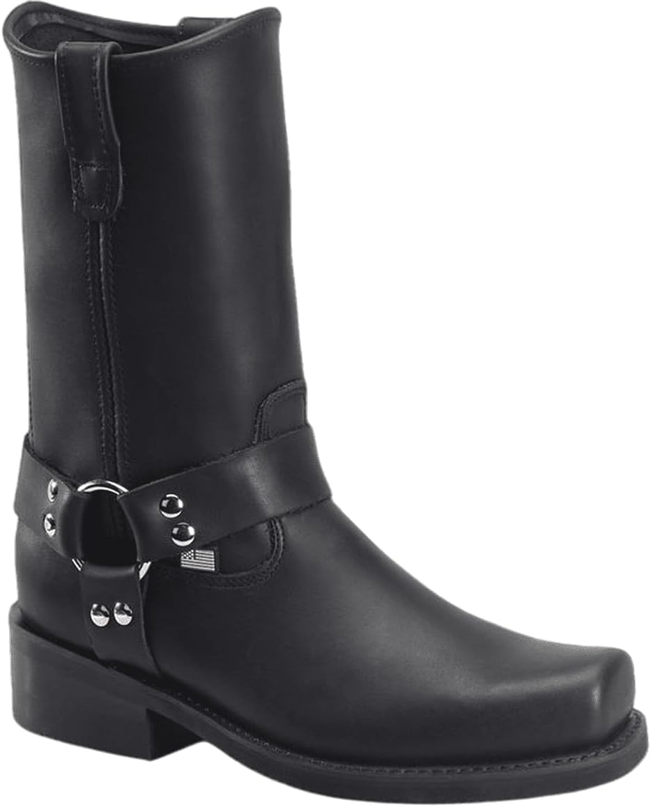 Double-H Barry 11" Harness Boots for Men - Leather, with PermaFresh Cushioned Insole and Slip-Resistant Outsole, Made in USA