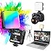 JIGA Tragbar Led Videoleuchte, RGB Dimmbar Kamera Licht mit 3 Cold Shoes, Stativ und Clip, 73 LED Videolicht 2500-9000K, CRI 95+ für Laptop Zoom Video Konferenz (Wiederaufladbar und Magnetische) 108g
