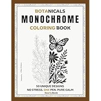 Botanical Nature Monochrome Coloring Book