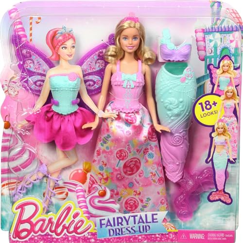 Barbie Doll Fantasy Dress-Up Set with Blonde Fashion Doll, Candy-Inspired Clothes & Accessories like Fairy Wings & Mermaid Tail - image 7