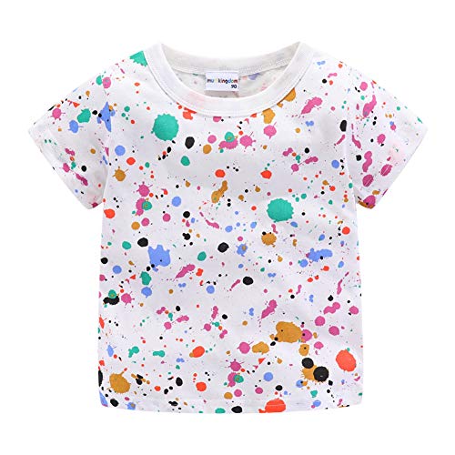 Image of Mud Kingdom Boys Girls T-Shirts Cotton Cute Cartoon Graphic Tees for Kids 2-8 Years