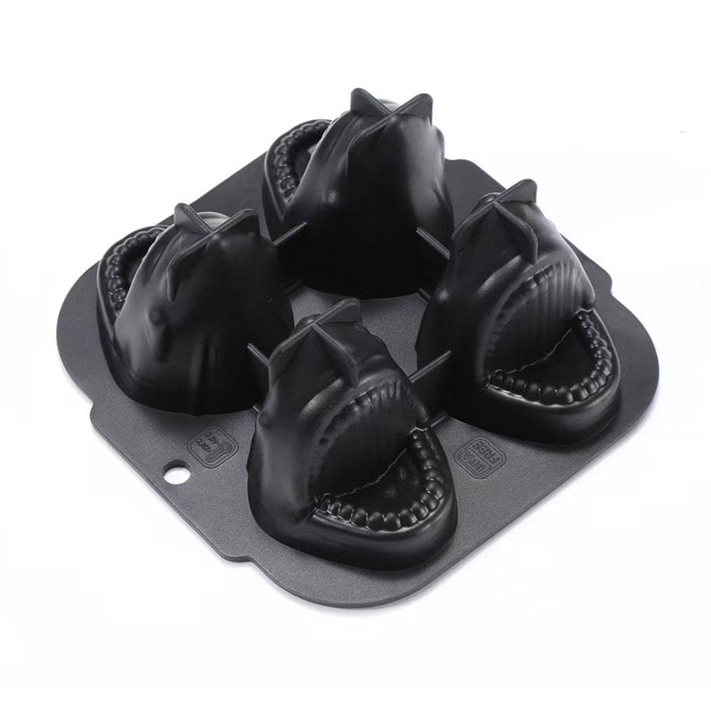 Moule à Glaçons En Silicone En Forme De Requin 3D - Silicone Alimentaire, Démoulage Facile - Glaçons De Grande Taille Pour Whisky Et Cocktails - Lot De 1 Moule