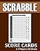 Scrabble Score Cards: 120 Scrabble Score Sheets keeper | Scrabble Score Card and Pads | Score Counters and Book for Scrabble Game | Large Notebook 8.5 x 11 | 2-4 Players