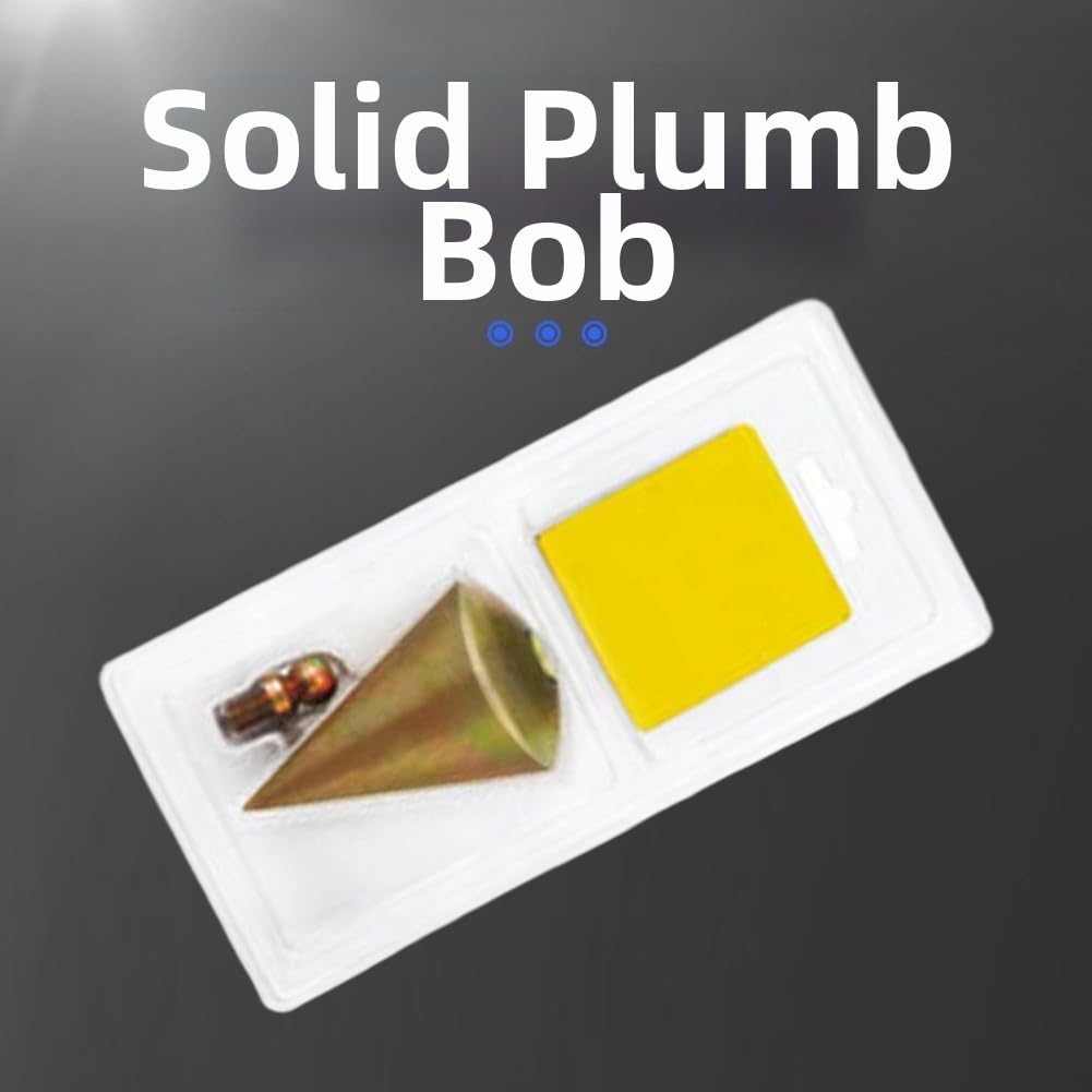 Plumb Bob - Martillo de peso esférico galvanizado de acero 45#, herramienta de construcción de medición de nivel vertical