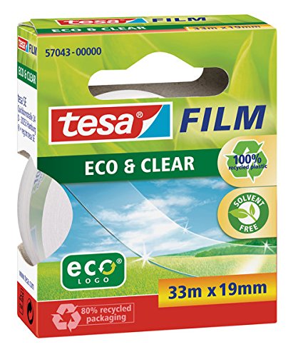 Tesa Klebeband eco&clear 57043-00000-01, 19mm x 33m, transparent 4042448164926 Tesa 33 Meter