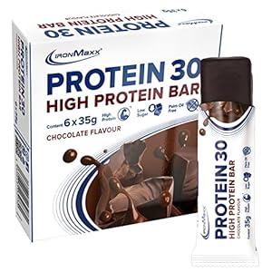 IronMaxx Protein 30 Eiweißriegel – Schokolade 6 X 35g | Palmölfreier Und Glutenfreier Proteinriegel Mit Vitaminen | Für Zuckerreduzierte Und Low-Carb-Ernährung Geeignet