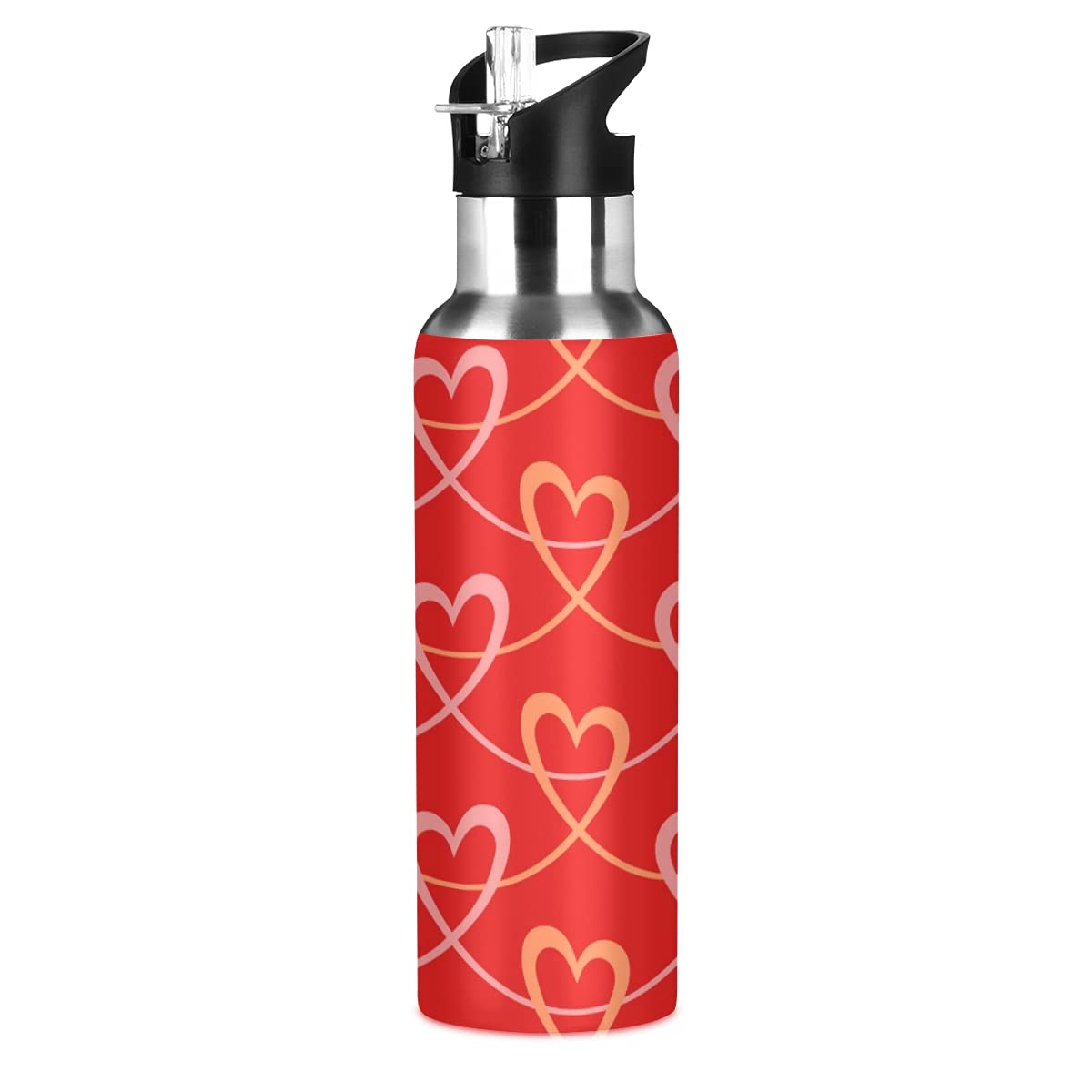 Edelstahl Wasserflasche 600 Ml Mit Azteken-Libellen-Muster – BPA-frei, Isoliert, Für Sport & Outdoor