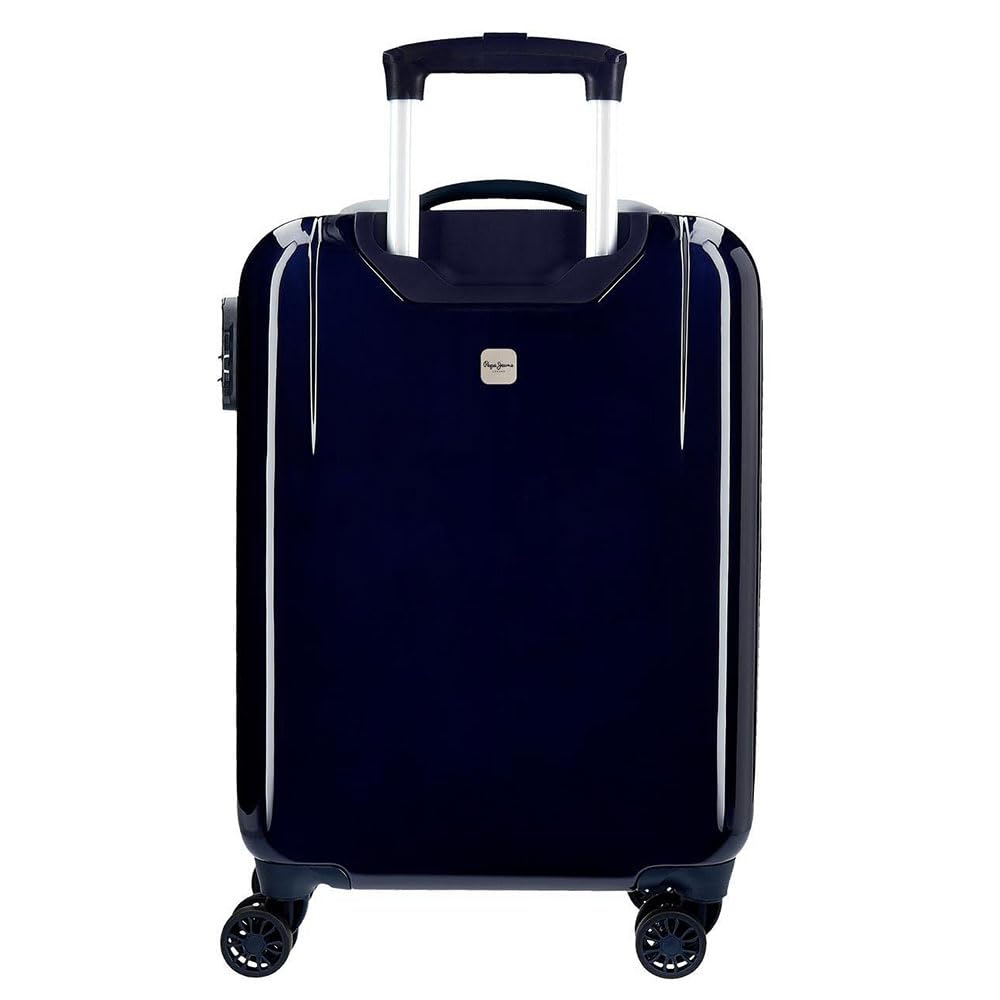 Pepe Jeans Digital Maleta de cabina, Blanco, Rígida, 4 Ruedas dobles | Equipaje de Mano