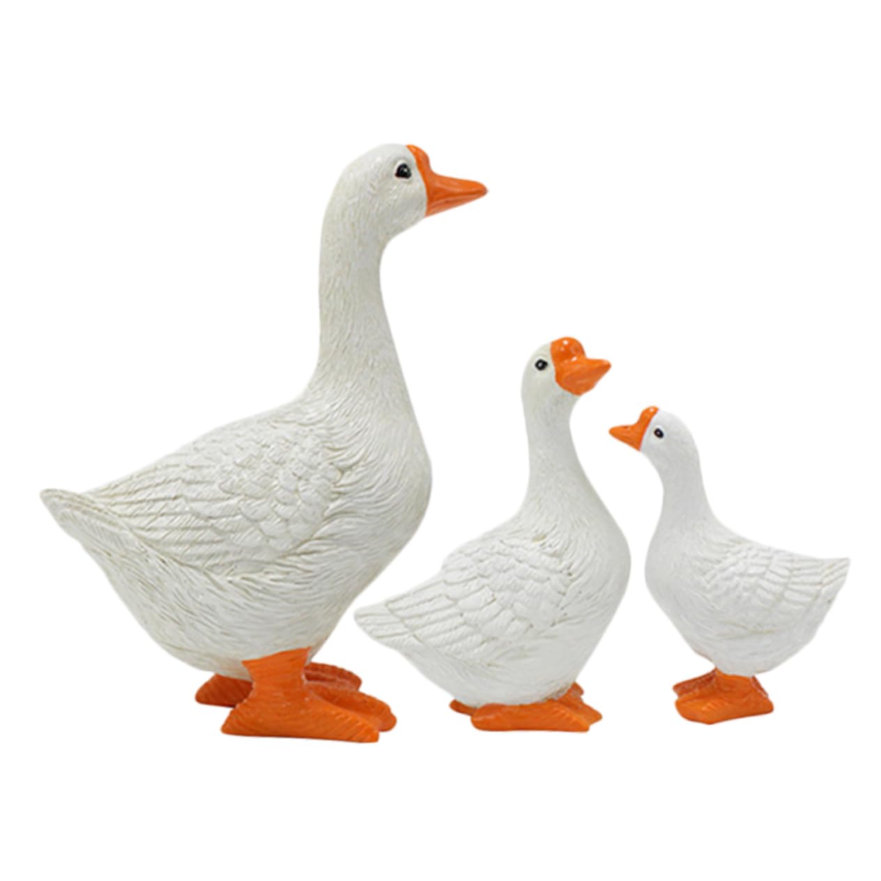 POPETPOP 5 Zestawów Gęsi W Kształcie Dekoracji Żywicy Figurki Zwierząt Miniaturowe Gęsi Posągi Do Dekoracji 3 Szt. * 5