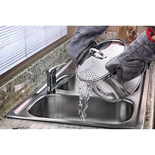 Espagueteira com Fundo Triplo Tramontina Inox 22Cm, ESPAGUETEIRA ALLEGRA