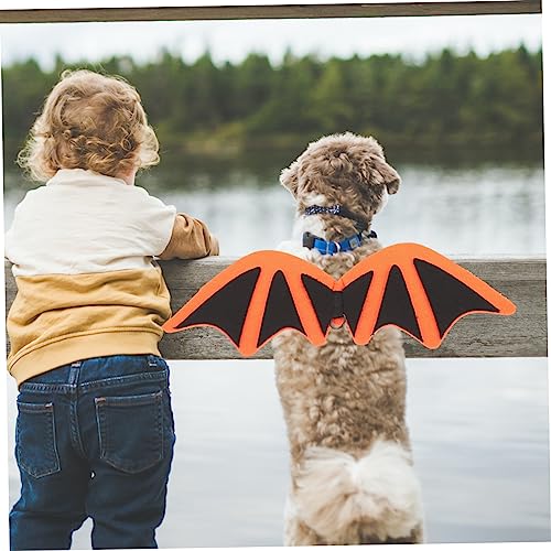 Mipcase 3 Sets Pet Bat Wings Witches Hat Pumpkin Decor Cosplay Costume Halloween Cat Costume Dog Halloween Costume Dog Toys For Small Dogs Cosplay Pumpkin Decor Cat Accessory Kitten Supply #TOP6