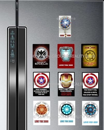 Image of Superhero Ironman Arc Reactor Nanotech Waterproof Digital Picture Magnet. Large Size 10cms x 7cms; Multi Color 1 Piece Ironman Arc Reactor Office Fridge Magnet. Iron Man Gift Souvenir AV-51