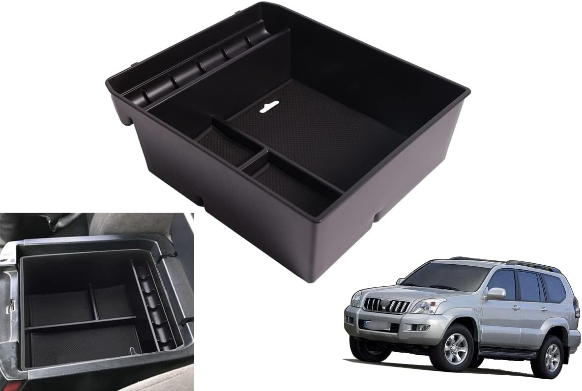 Storage Box Organiser Centre Console for Armrest Land Cruiser Prado FJ120 KDJ 120 125 2003-2009 Without Fridge