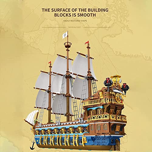 Piratenschiff Technik Bausteine, 66011 Reobrix Schiff Spielzeug Bausatz Modular Buildings, Segelschiff Modellbausatz… – Bild 4