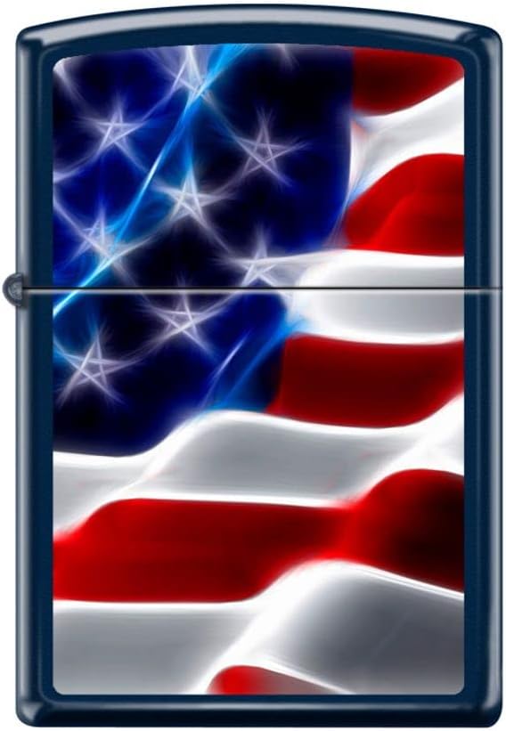 Zippo Lighter- Bald Flag Eagle USA Black Matte Windproof Lighter #Z5078