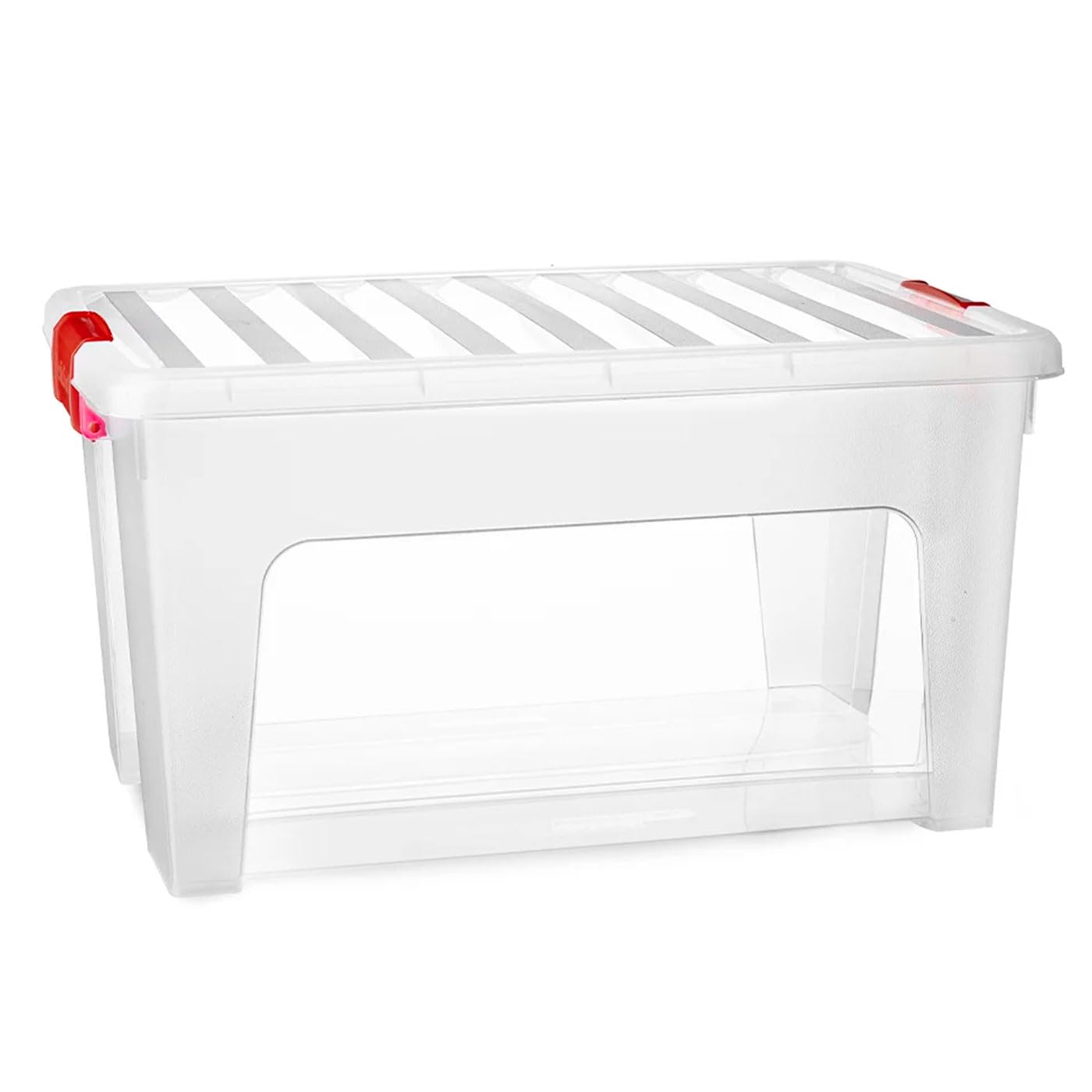 Acan Tradineur - Pack de 4 Cajas de almacenamiento KLIP K3 - Fabricado en plástico - Contenedor para almacenar Libros, ropa, mantas - 36 x 52 x 27,5 cm - 36 Litros