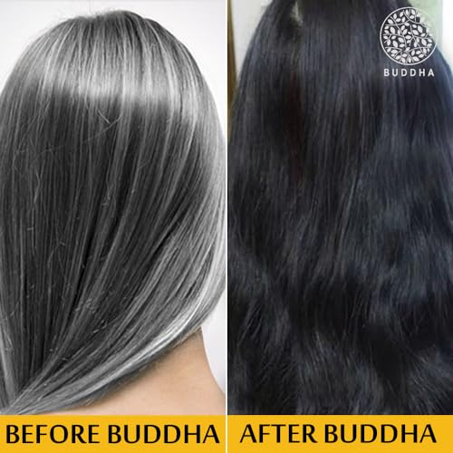 Image of Buddha Natural Grey Control Hair oil (150 ml) - Helps Restore Your Hair's Natural and Dark Luster | No Harsh Chemical, Ayurvedic Hair oil