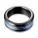LOVERSRING Couple Ring Bridal Sets His Hers 10k Black Gold Filled Blue Cz Stainless Steel Wedding Ring Band Set
