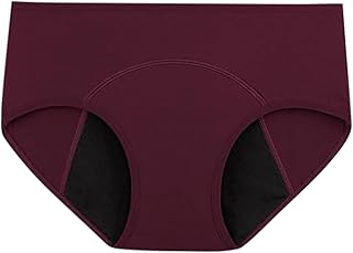 DIVING DEEP Women's Hipster Period Panty Leak Proof Period Underwear for Medium to Heavy Flow Reusable for 3Year Period Pa...