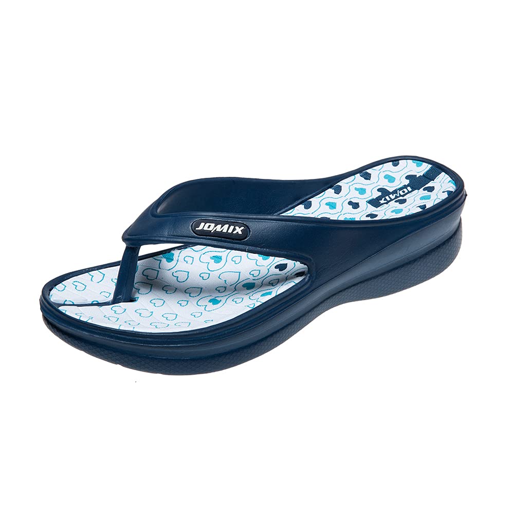 JOMIX Tongs Femme Été, Sandales à Talon Compensé avec Imprimé, en Caoutchouc EVA, Confortables, Légères, Antidérapantes, pour Douche, Plage, Piscine