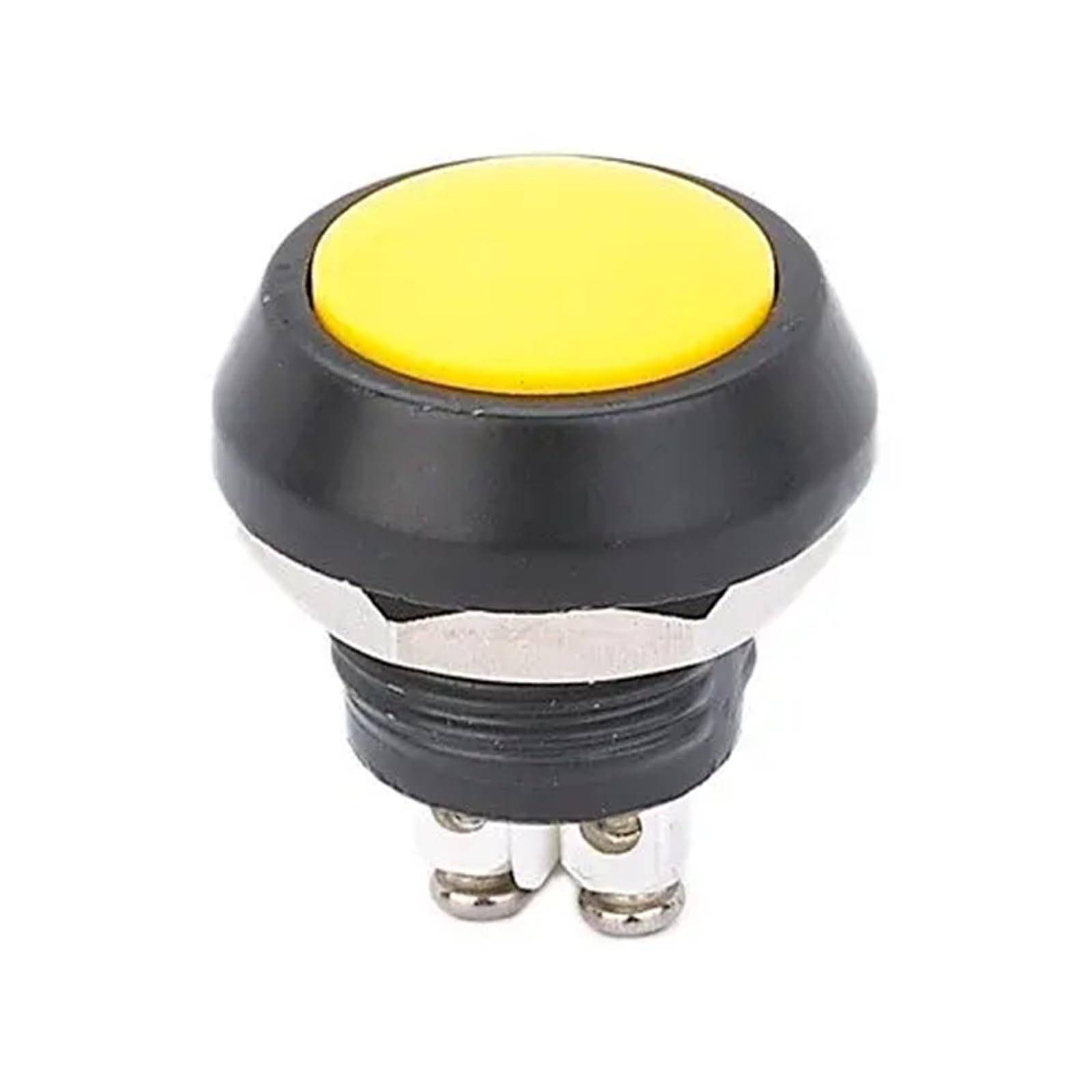 Interruptor antivandálico de 12 mm terminal de tornillo amarillo para panel metálico 7