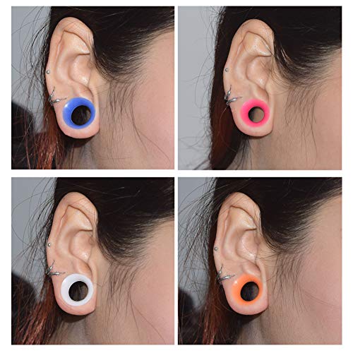 22Pcs Silicone Ear Gauges Flesh Tunnels Plugs Stretchers Expander Ear Piercing Jewelry 1/2"(12Mm) #TOP3