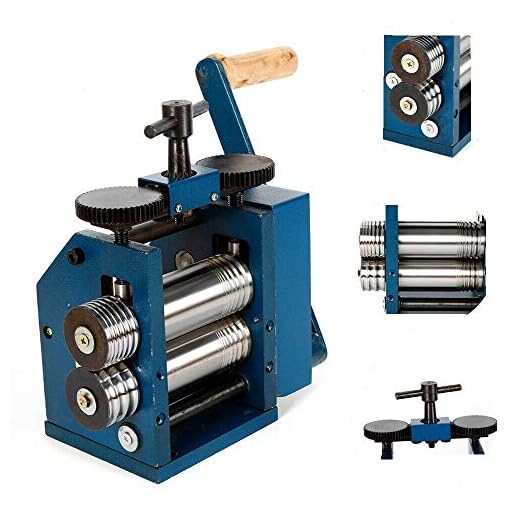 CHENGYAN【Upgrade version】Manual Rolling Mill Machine - 3"（75mm）Roller Manual Combination Rolling Mill Machine Jewelry Press Tabletting Tool Jewelry DIY Tool - For Metal Sheet/Wire/Flat Pressing