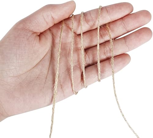 Miniatura 3 de Cordel de yute natural de 984 pies y cordel de yute trenzado de 0.138 in de 200 pies